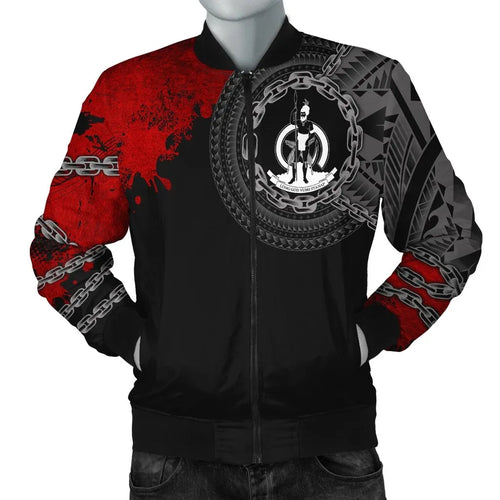 Vanuatu Polynesian Bomber Jacket - Polynesian Chain Style