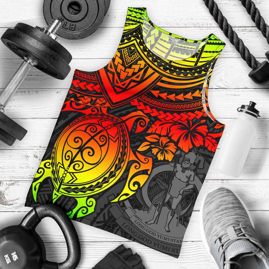 Vanuatu Polynesian Men Tank Top - Reggae Turtle