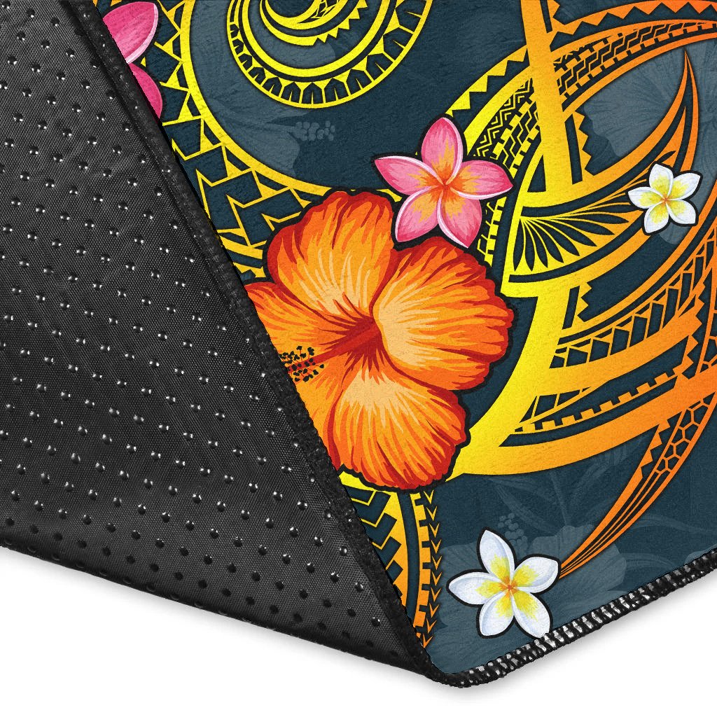 Vanuatu Polynesian Personalised Area Rug - Legend of Vanuatu (Blue)