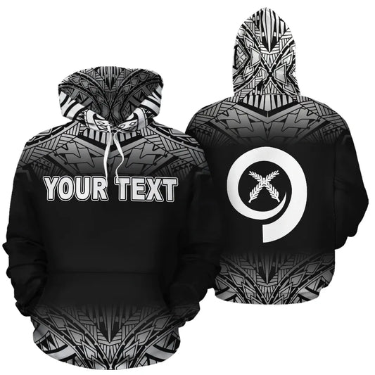 Vanuatu Polynesian Personalised Custom Hoodie - Black Fog