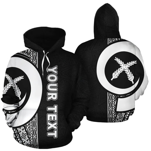 Vanuatu Polynesian Personalised Custom Hoodie - Black Line