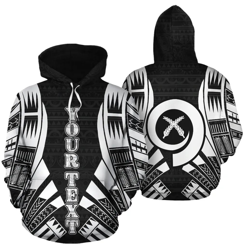 Vanuatu Polynesian Personalised Custom Hoodie - Black Tattoo