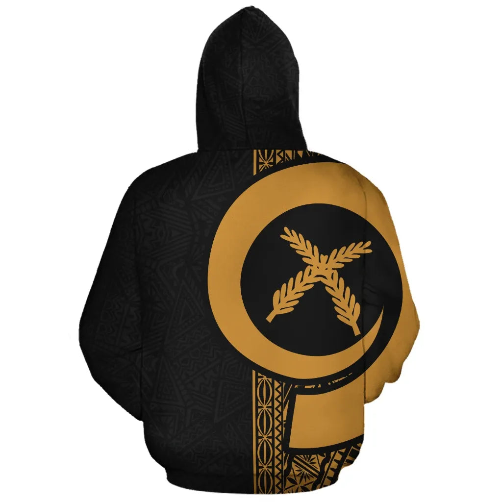 Vanuatu Polynesian Personalised Custom Hoodie - Gold Line