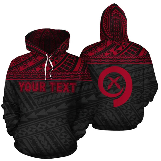Vanuatu Polynesian Personalised Custom Hoodie Red