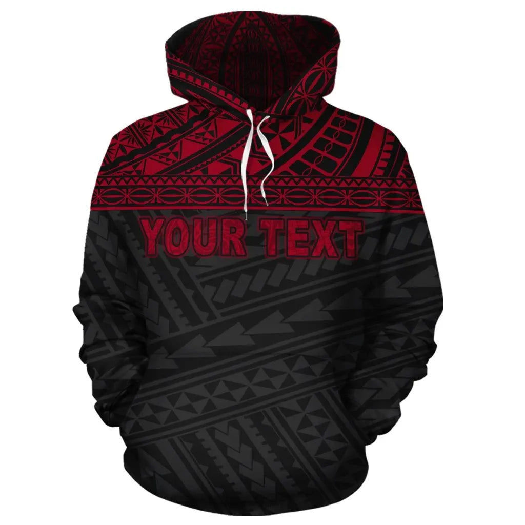 Vanuatu Polynesian Personalised Custom Hoodie Red