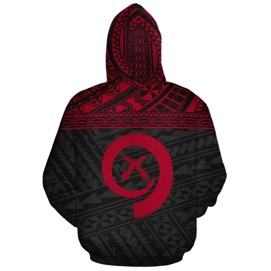 Vanuatu Polynesian Personalised Custom Hoodie Red