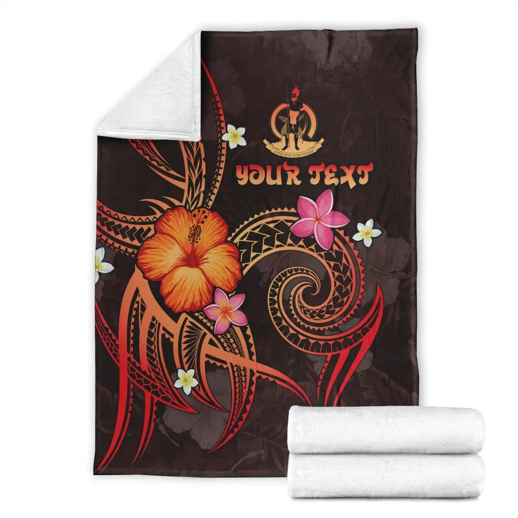 Vanuatu Polynesian Personalised Premium Blanket - Legend of Vanuatu (Red)