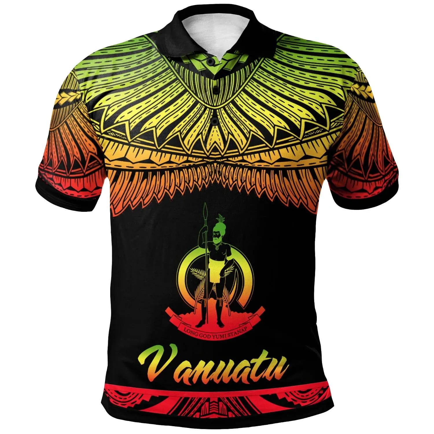 Vanuatu Polynesian Polo Shirt - Poly Tattoo Reggae Version