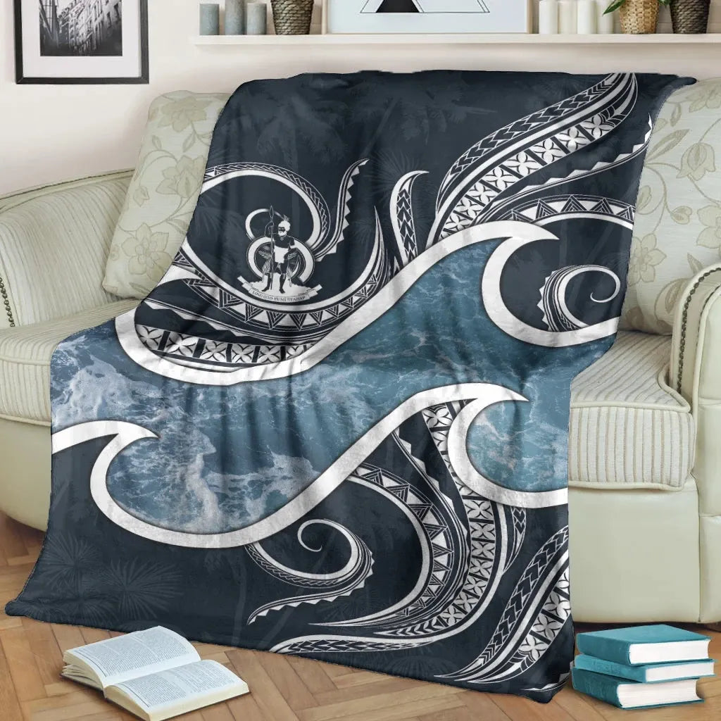Vanuatu Polynesian Premium Blanket - Ocean Style