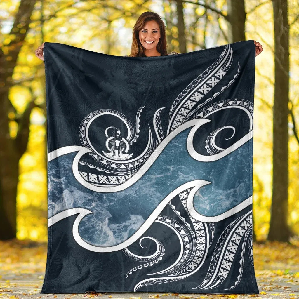 Vanuatu Polynesian Premium Blanket - Ocean Style