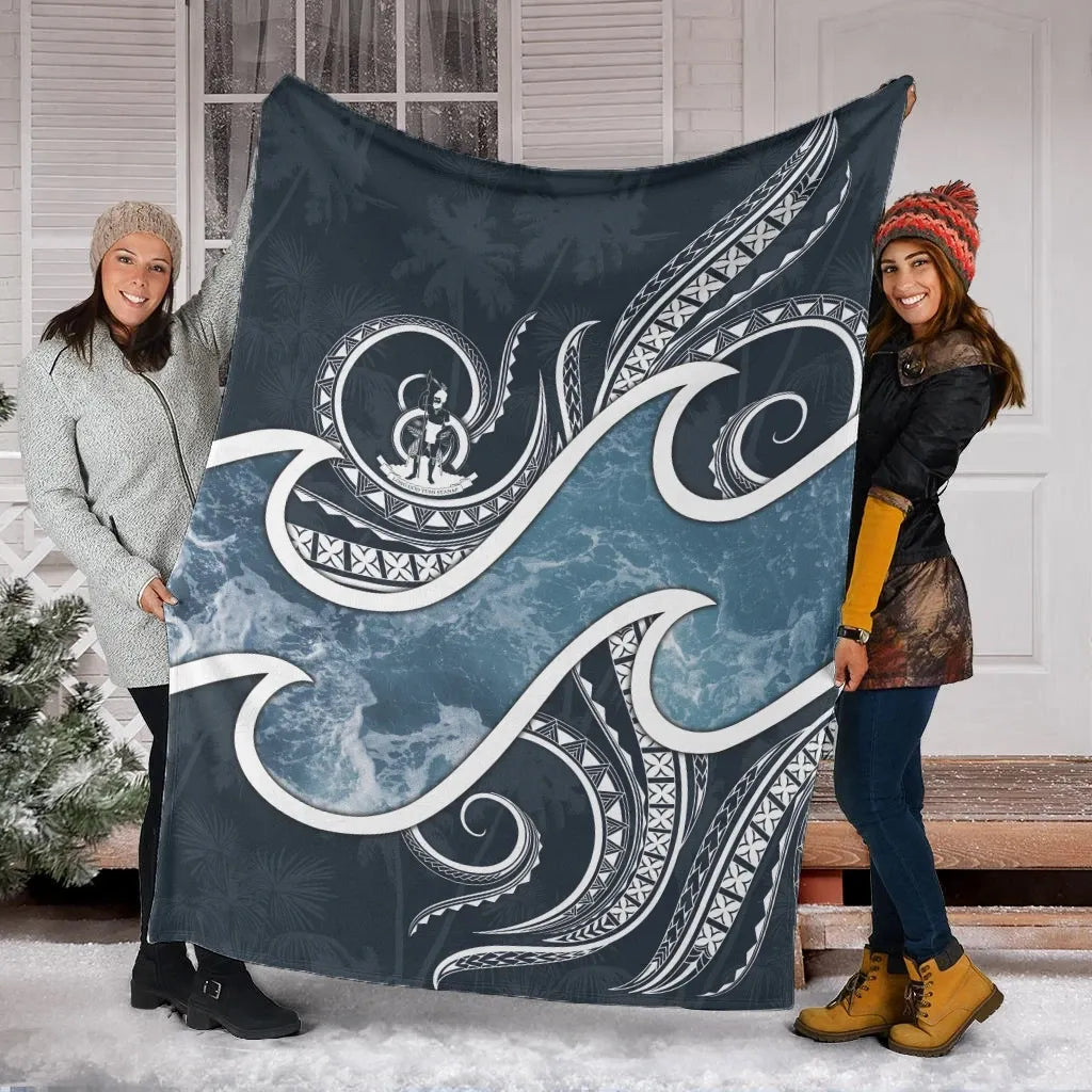 Vanuatu Polynesian Premium Blanket - Ocean Style