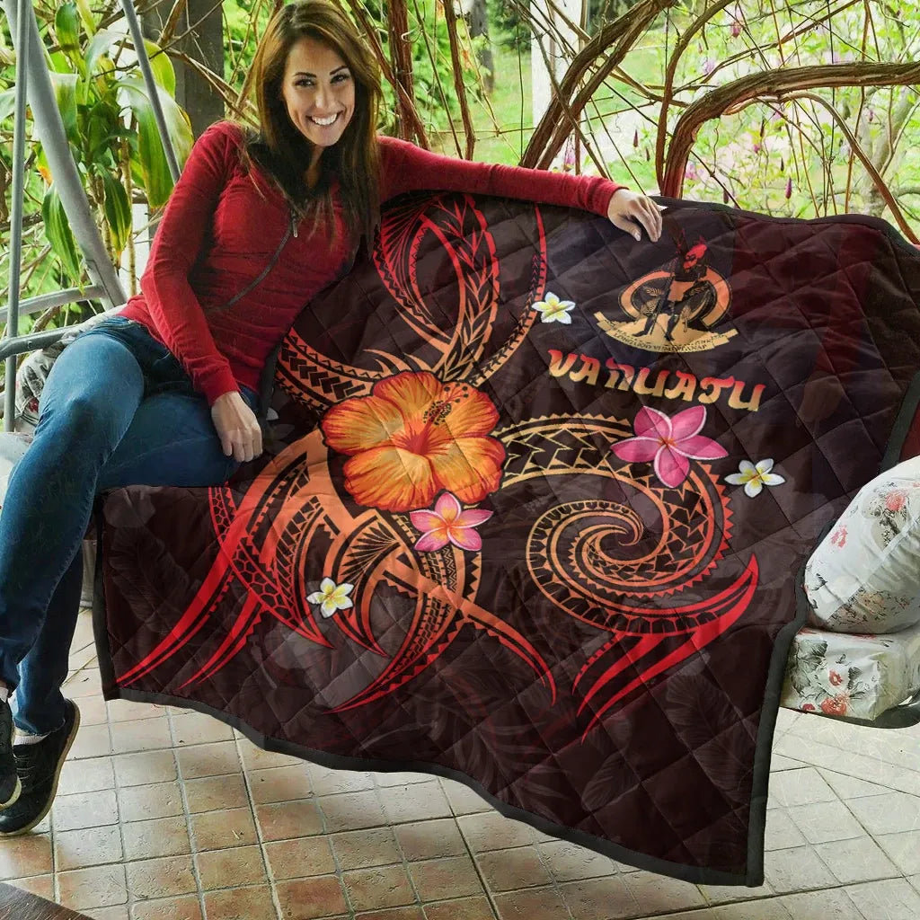 Vanuatu Polynesian Premium Quilt - Legend of Vanuatu (Red)