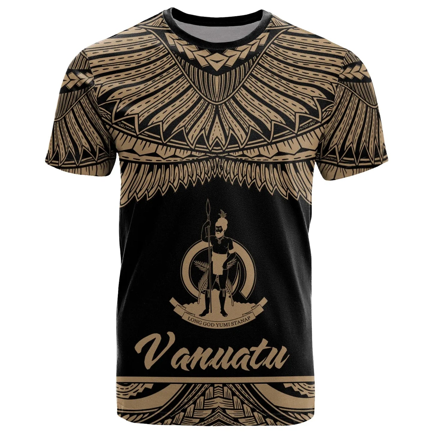 Vanuatu Polynesian T-Shirt - Vanuatu Pride Gold Version
