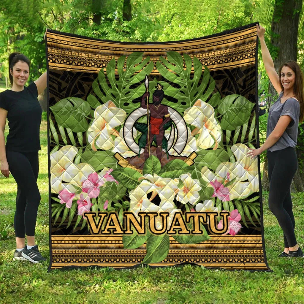 Vanuatu Premium Quilt - Polynesian Gold Patterns Collection