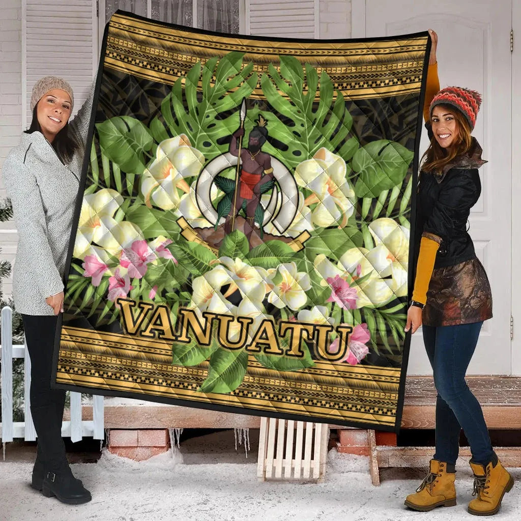 Vanuatu Premium Quilt - Polynesian Gold Patterns Collection