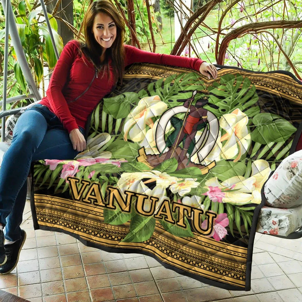 Vanuatu Premium Quilt - Polynesian Gold Patterns Collection