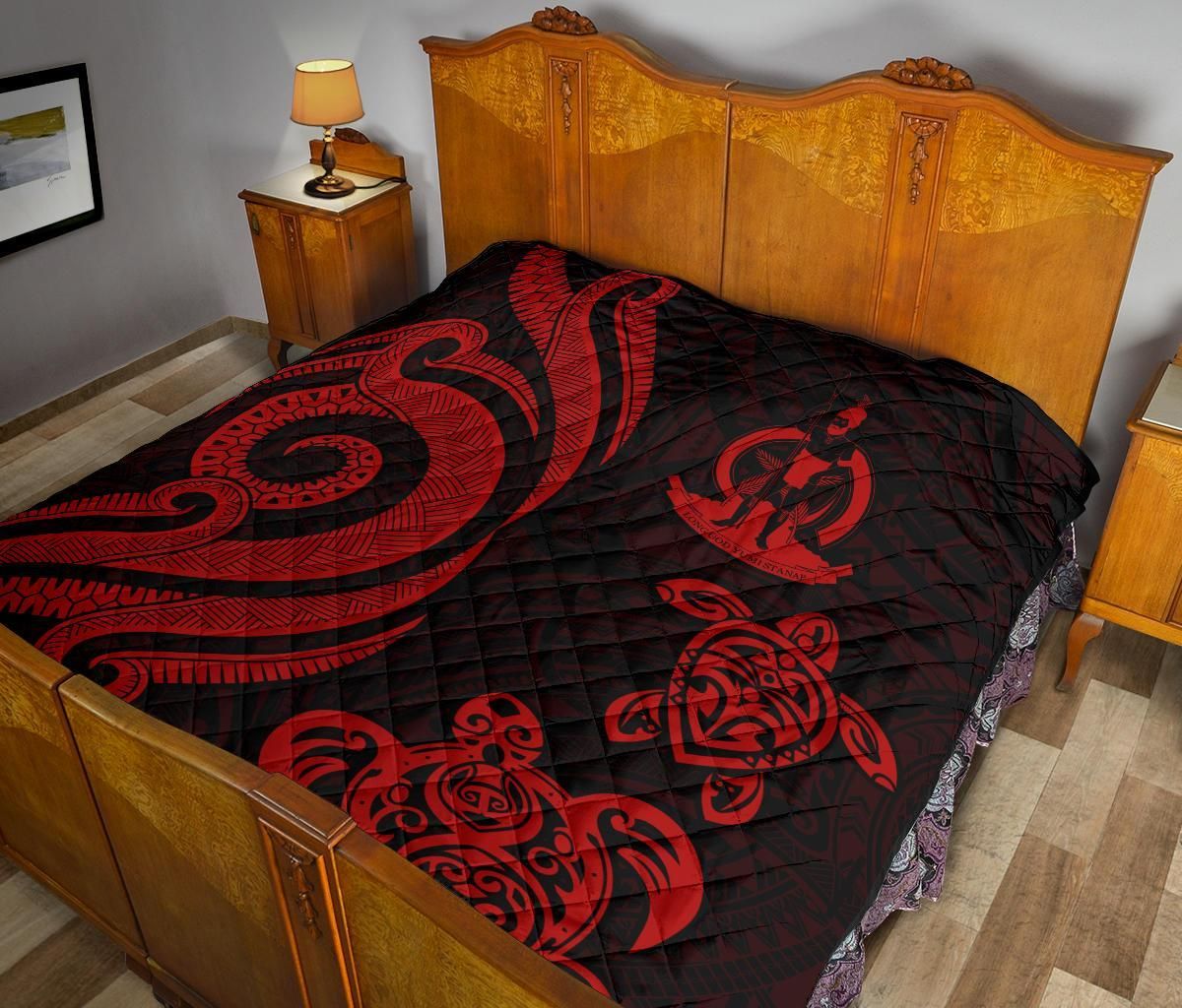Vanuatu Premium Quilt - Red Tentacle Turtle