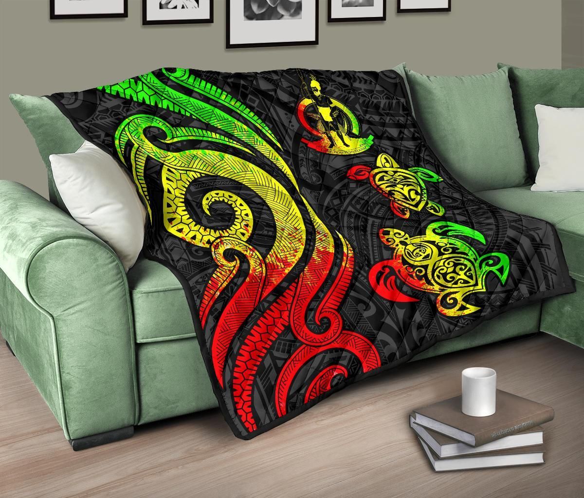 Vanuatu Premium Quilt - Reggae Tentacle Turtle