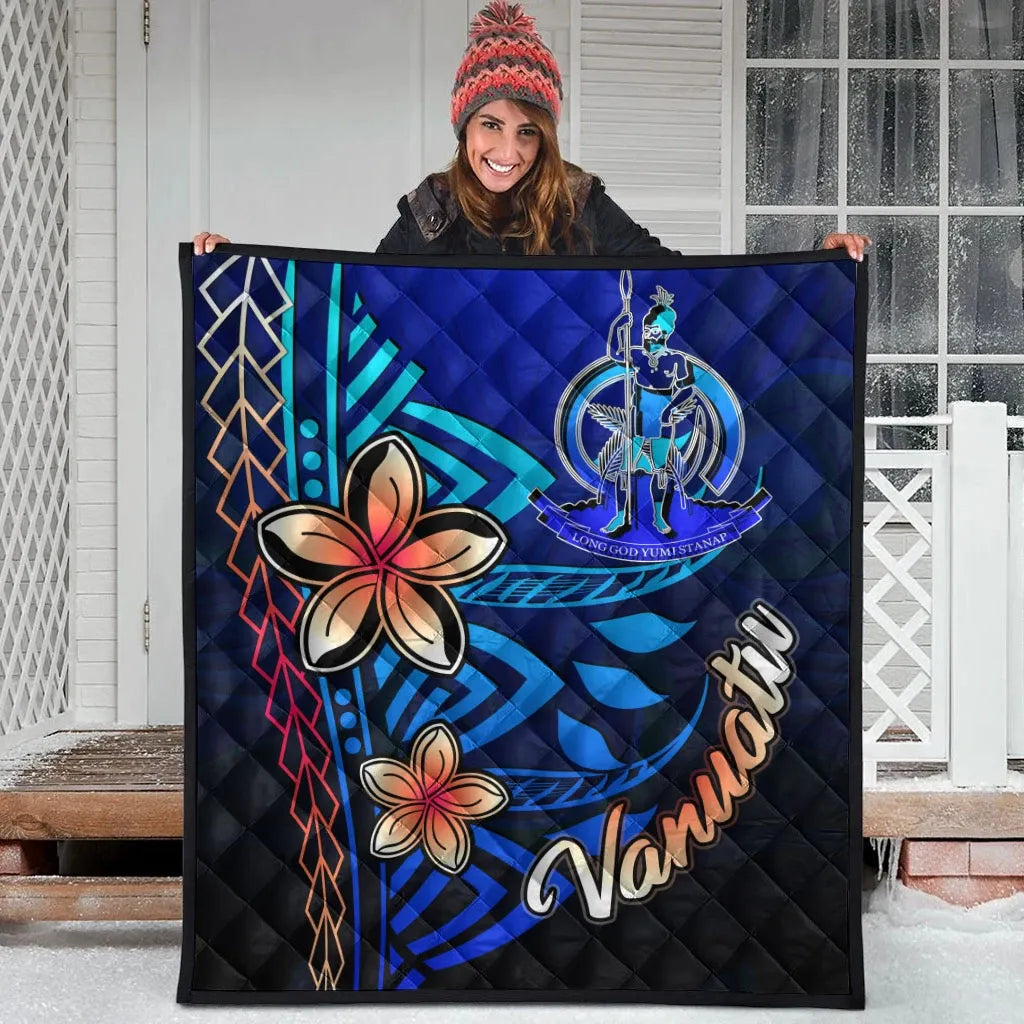 Vanuatu Premium Quilt - Vintage Tribal Mountain