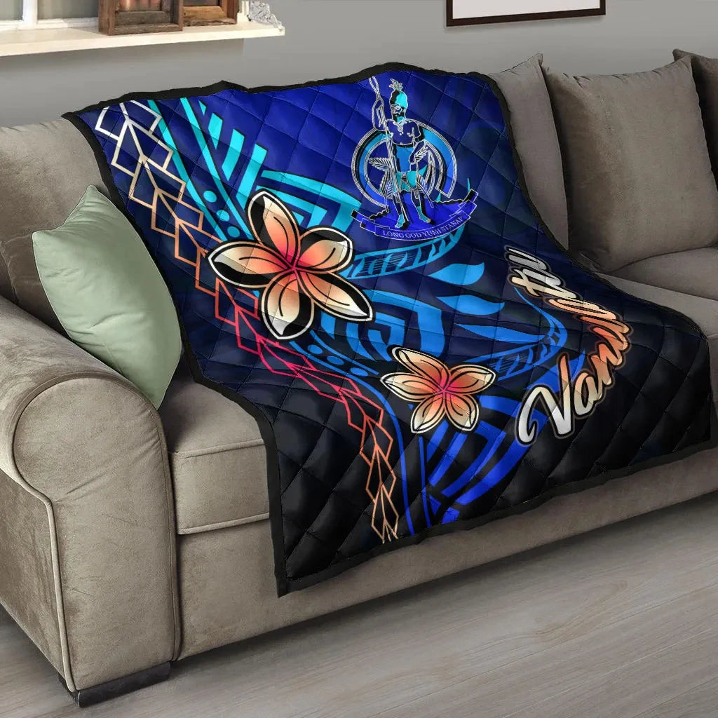 Vanuatu Premium Quilt - Vintage Tribal Mountain