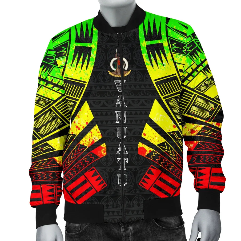 Vanuatu Bomber Jackets - Polynesian Tattoo Reggae