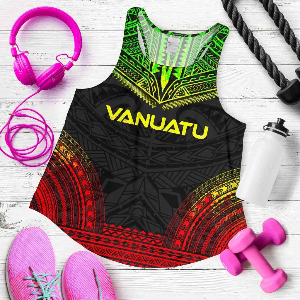 Vanuatu Women Racerback Tank - Polynesian Chief Reggae Version