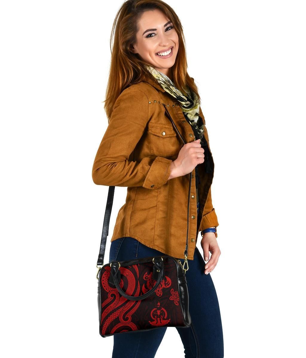 Vanuatu Shoulder Handbag - Red Tentacle Turtle