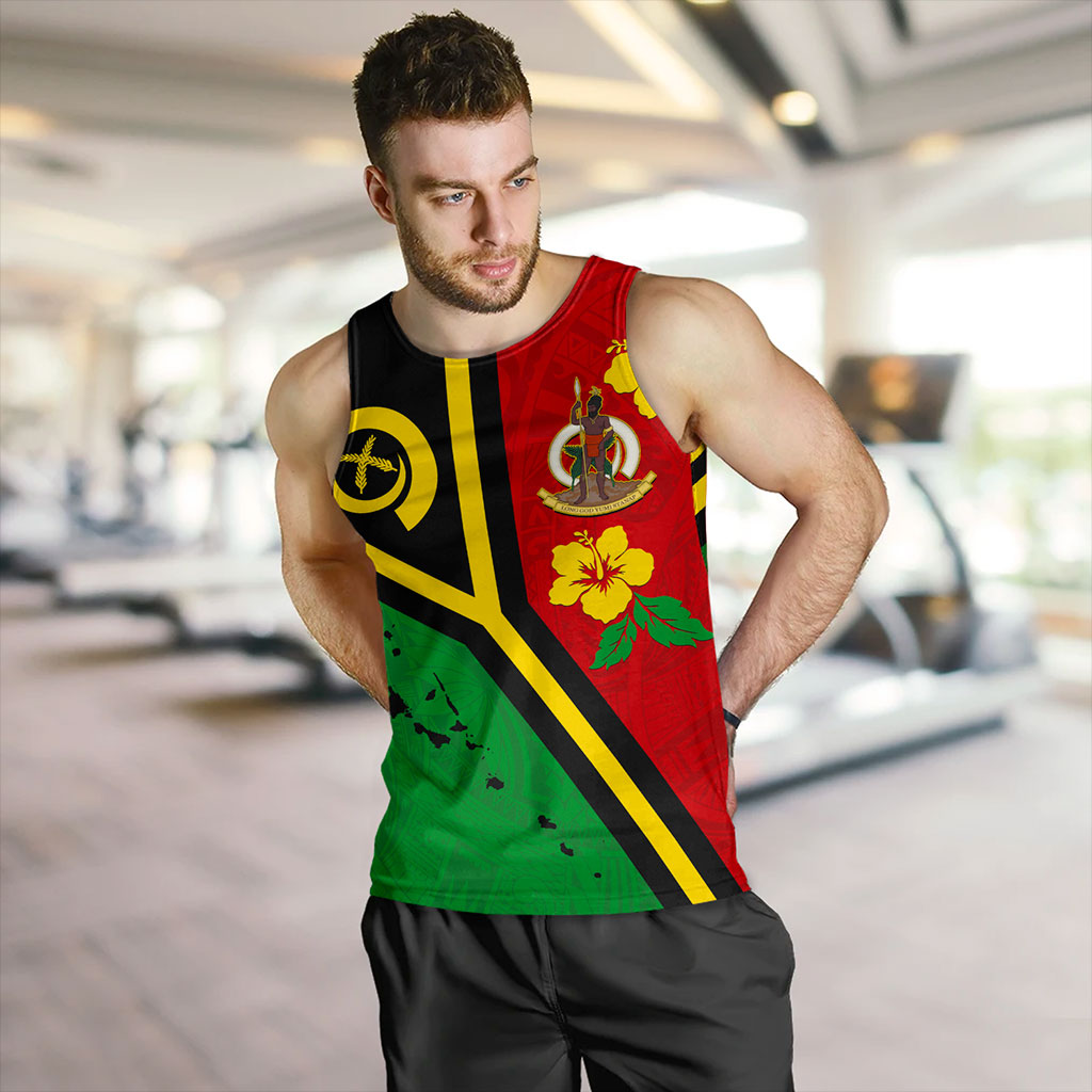 Vanuatu Tank Top Tribal Polynesia Tattoo With Map