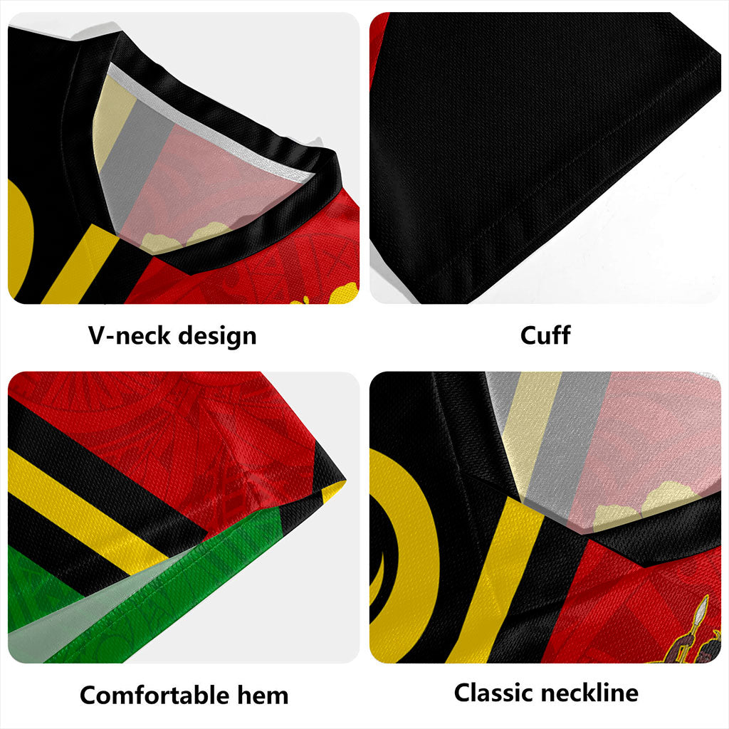 Vanuatu Rugby Jersey Tribal Polynesia Tattoo With Map