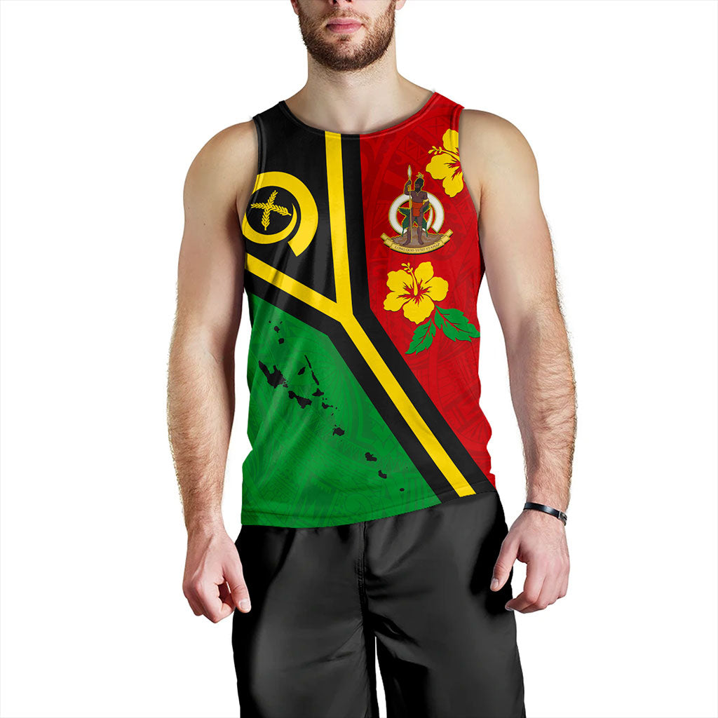 Vanuatu Tank Top Tribal Polynesia Tattoo With Map