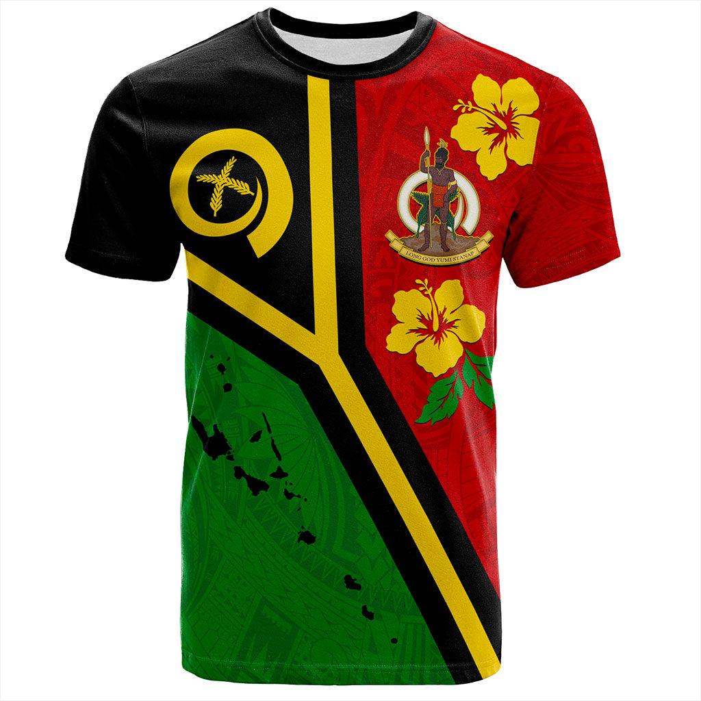 Vanuatu T-Shirt Tribal Polynesia Tattoo With Map
