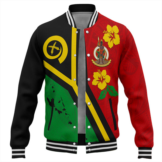 Vanuatu Baseball Jacket Tribal Polynesia Tattoo With Map