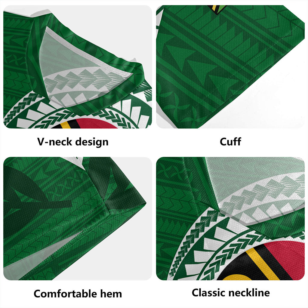 Vanuatu Rugby Jersey Tribal Melanesia Leaf