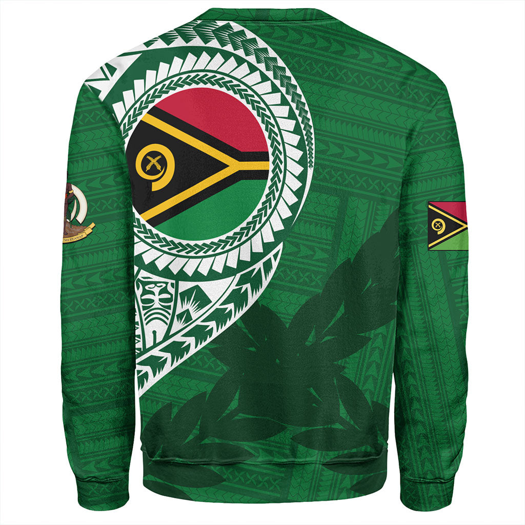 Vanuatu Sweatshirt Tribal Melanesia Leaf