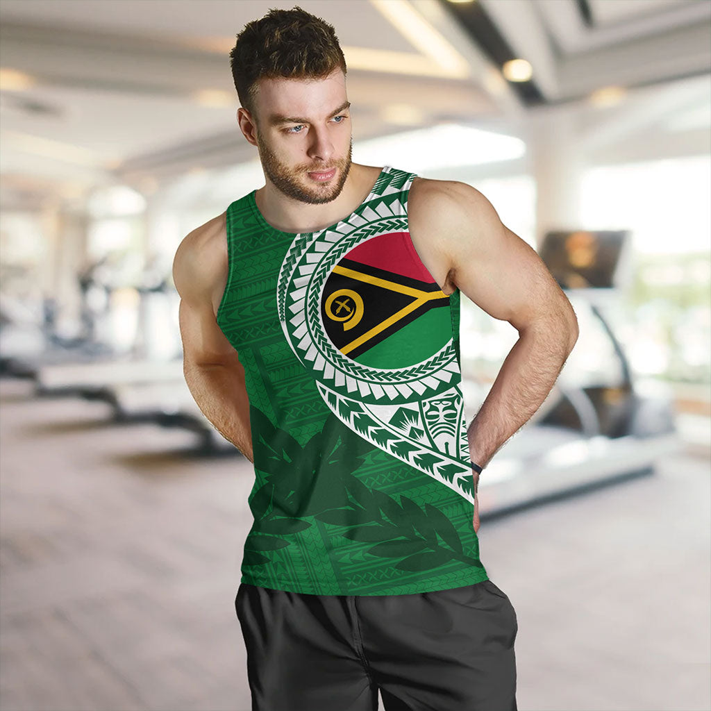 Vanuatu Tank Top Tribal Melanesia Leaf