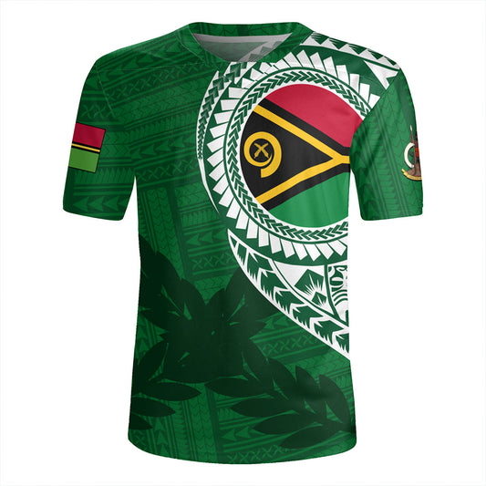 Vanuatu Rugby Jersey Tribal Melanesia Leaf
