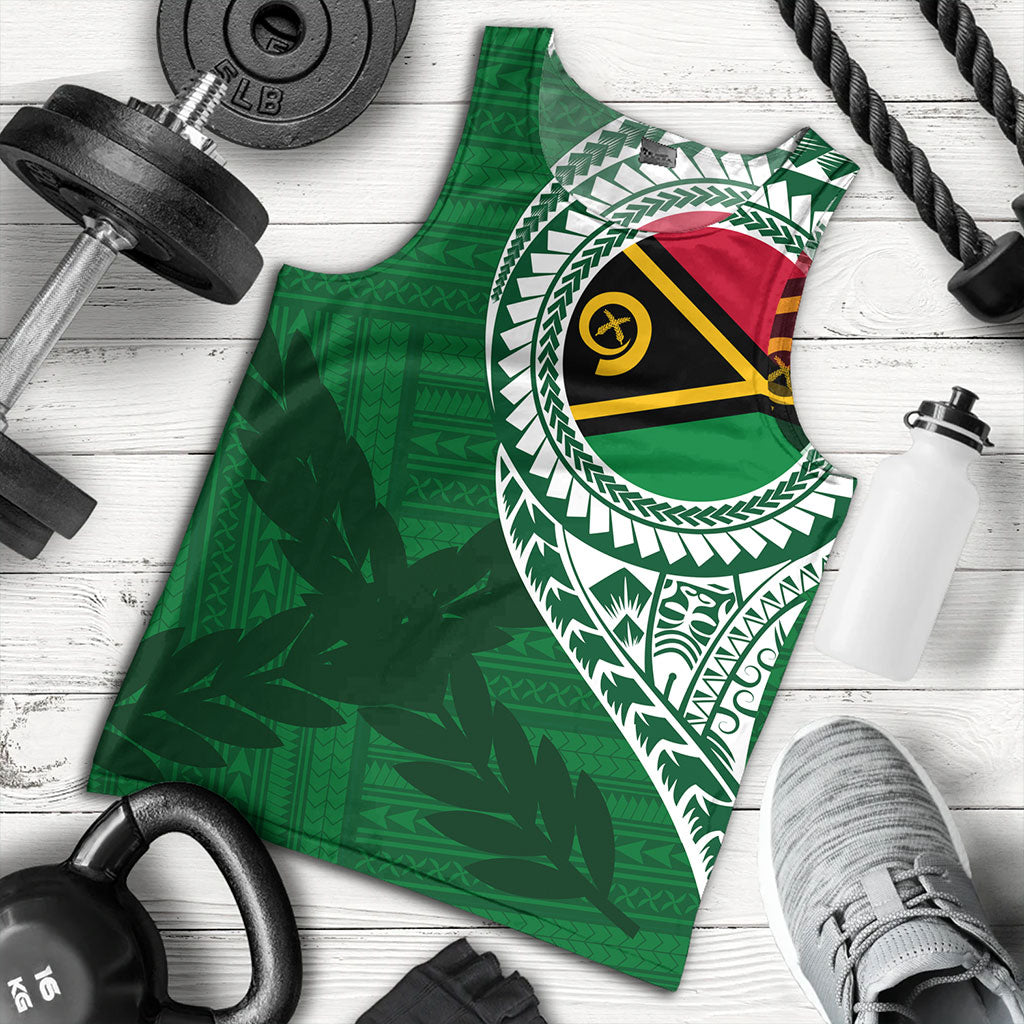 Vanuatu Tank Top Tribal Melanesia Leaf