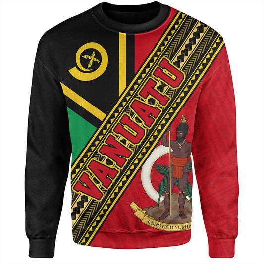 Vanuatu Sweatshirt Flag And Coat Of Arms