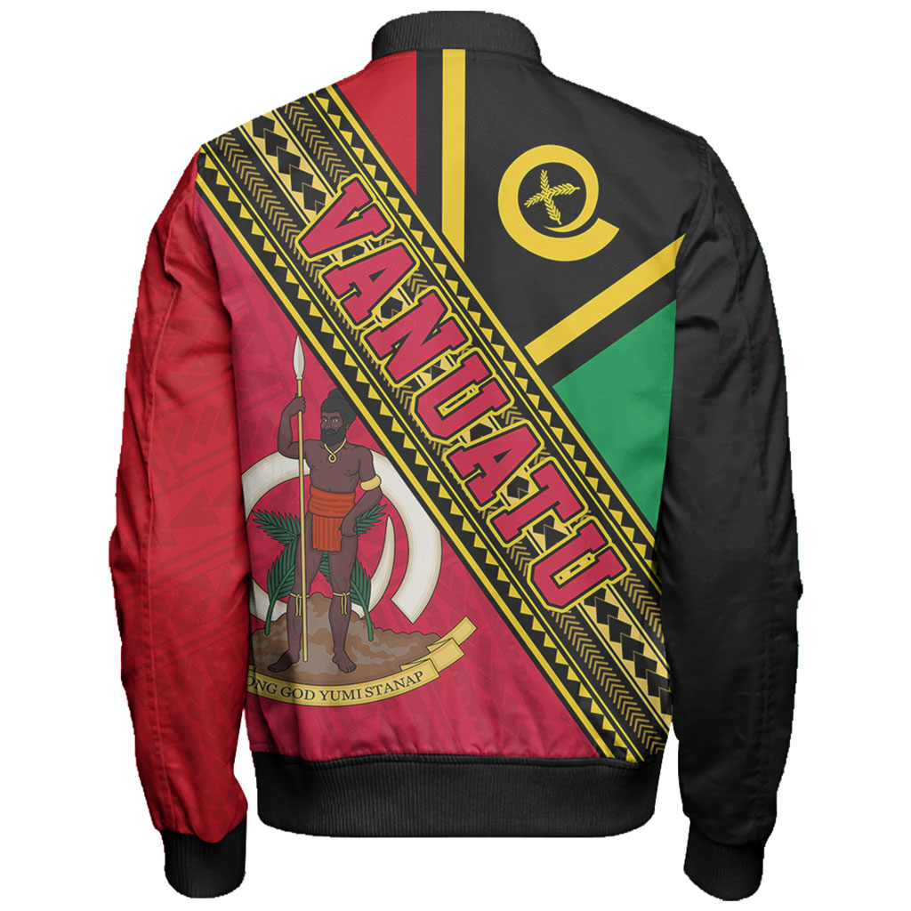 Vanuatu Bomber Jacket Flag And Coat Of Arms