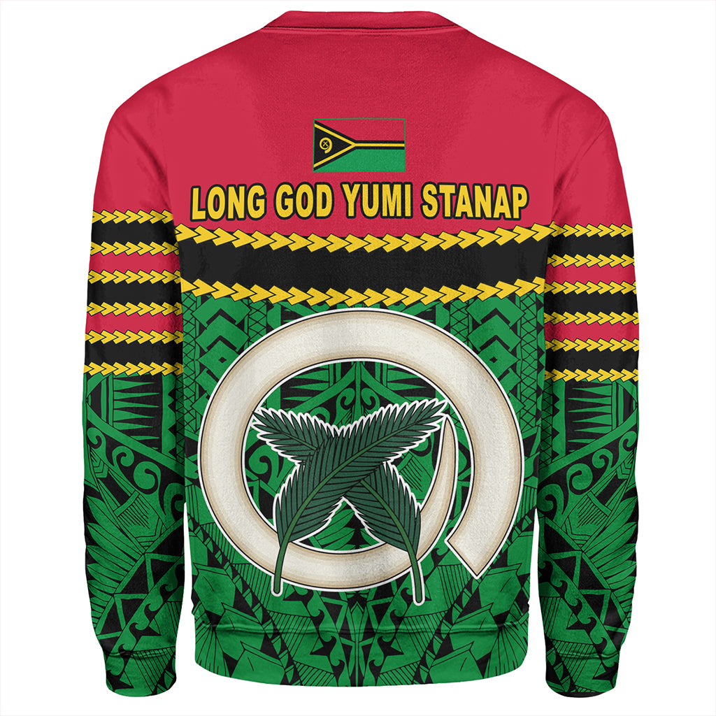 Vanuatu Sweatshirt Melanesian Tribal Pattern
