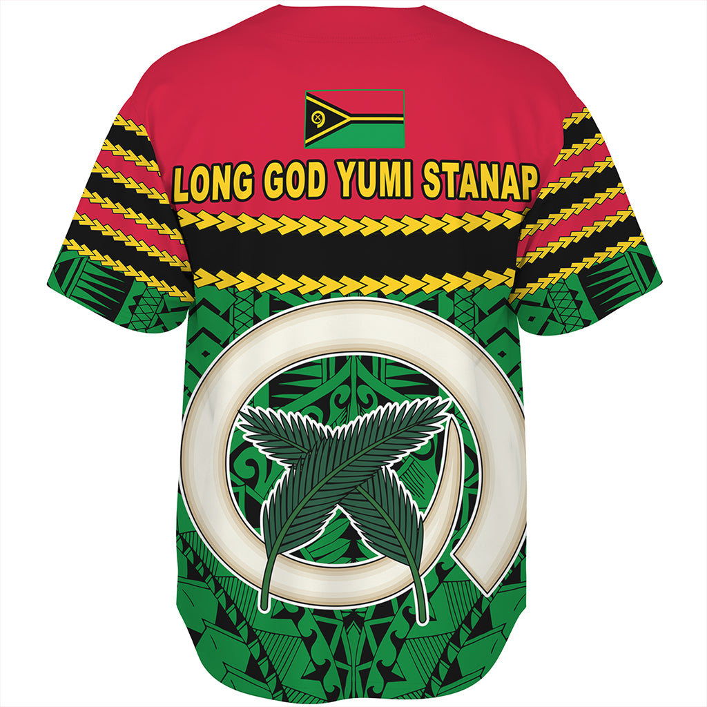 Vanuatu Baseball Shirt Melanesian Tribal Pattern