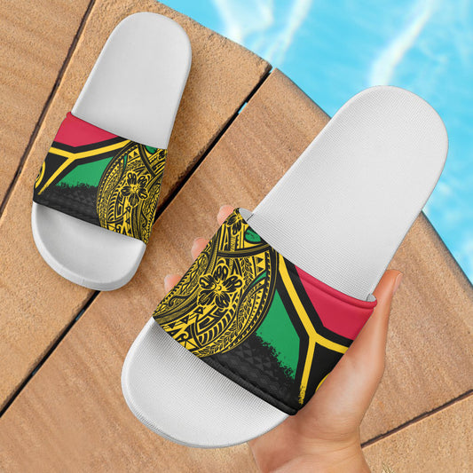 Vanuatu Sandals Polynesian Flag With Coat Of Arms