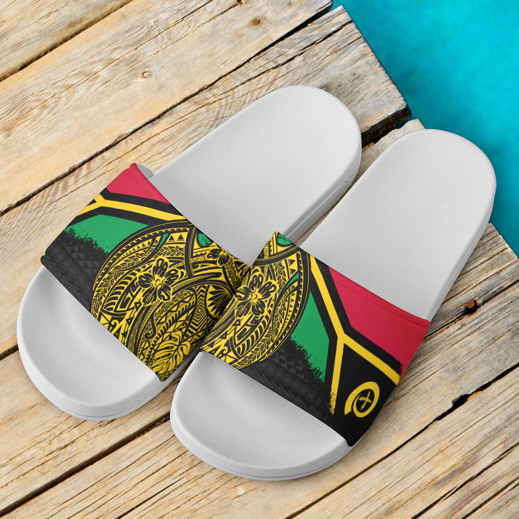 Vanuatu Sandals Polynesian Flag With Coat Of Arms