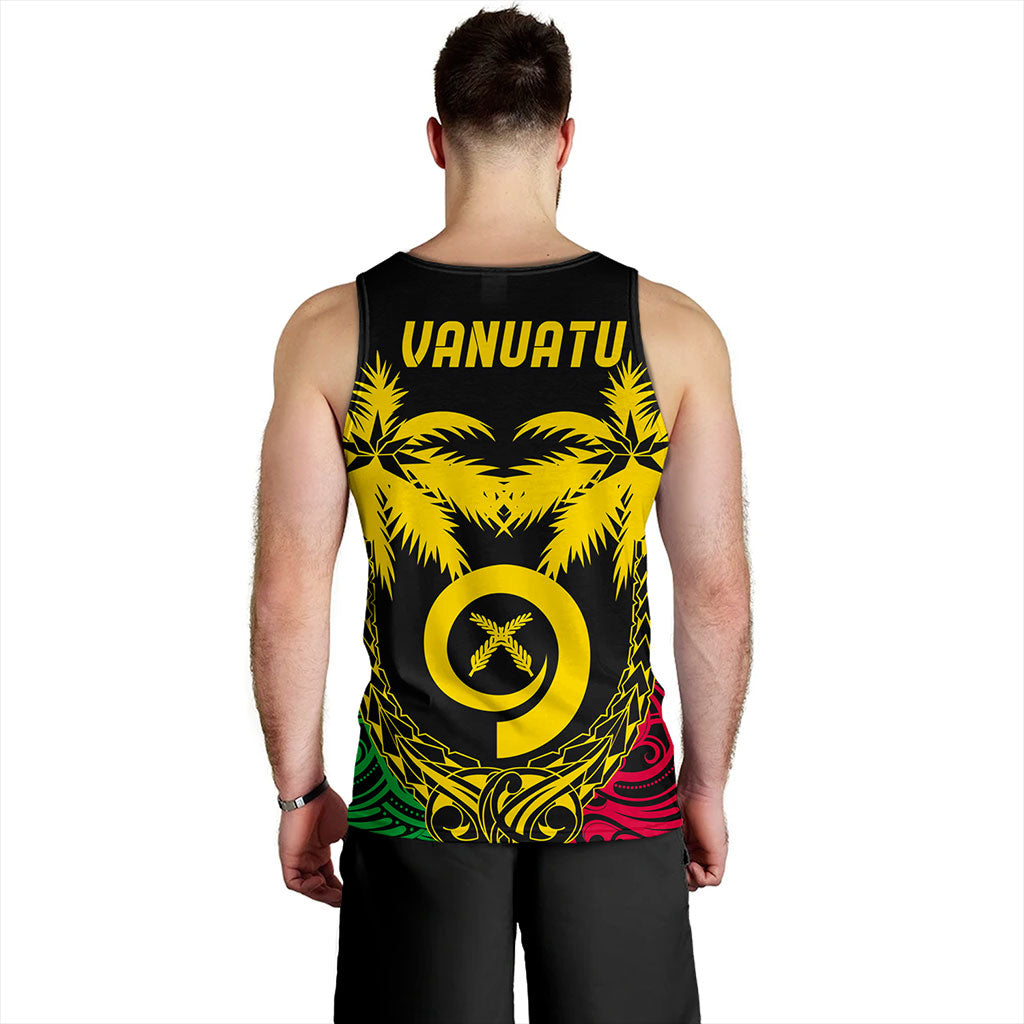 Vanuatu Tank Top Tribal Pattern Coconut