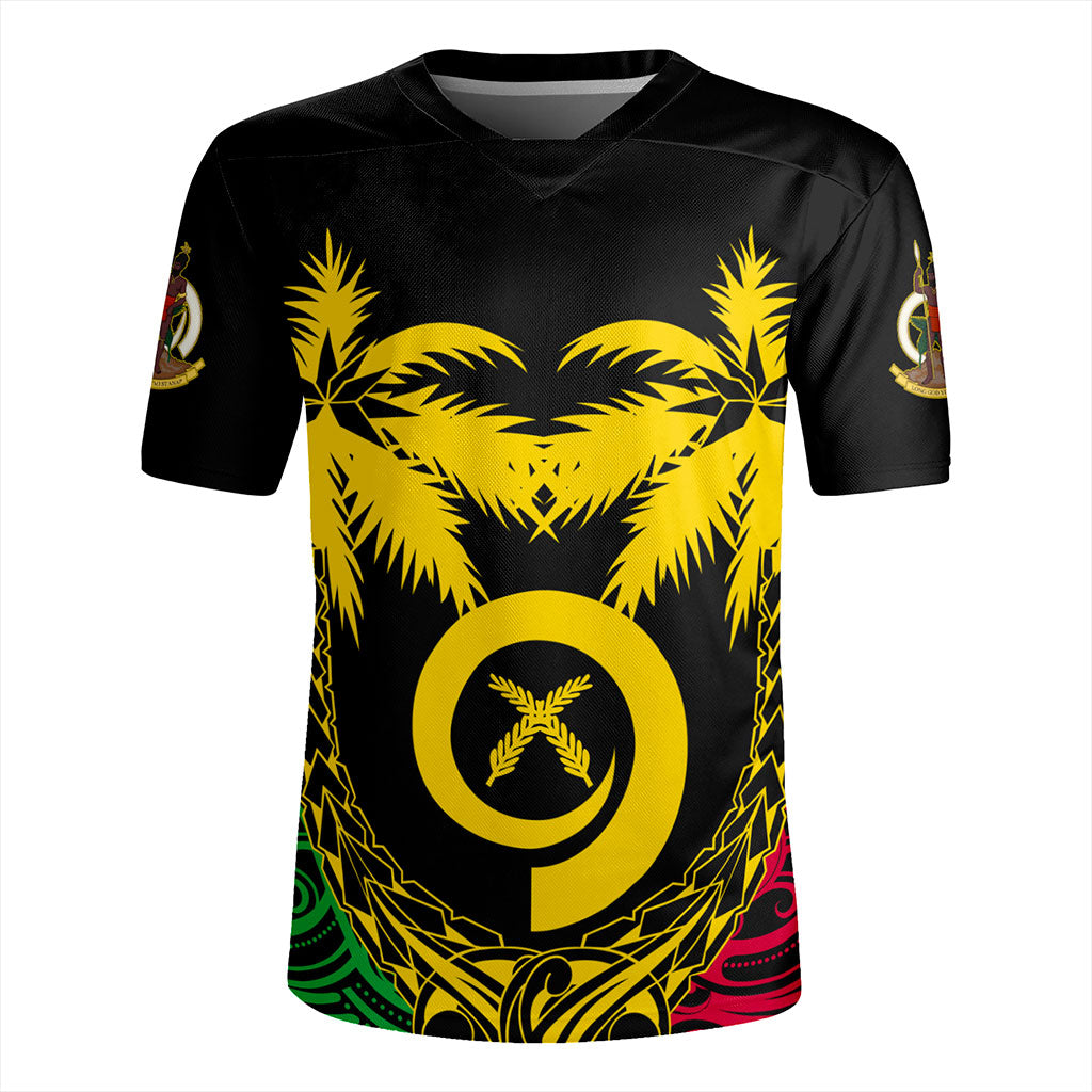 Vanuatu Rugby Jersey Tribal Pattern Coconut