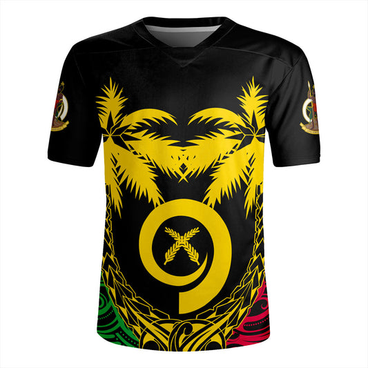 Vanuatu Rugby Jersey Tribal Pattern Coconut