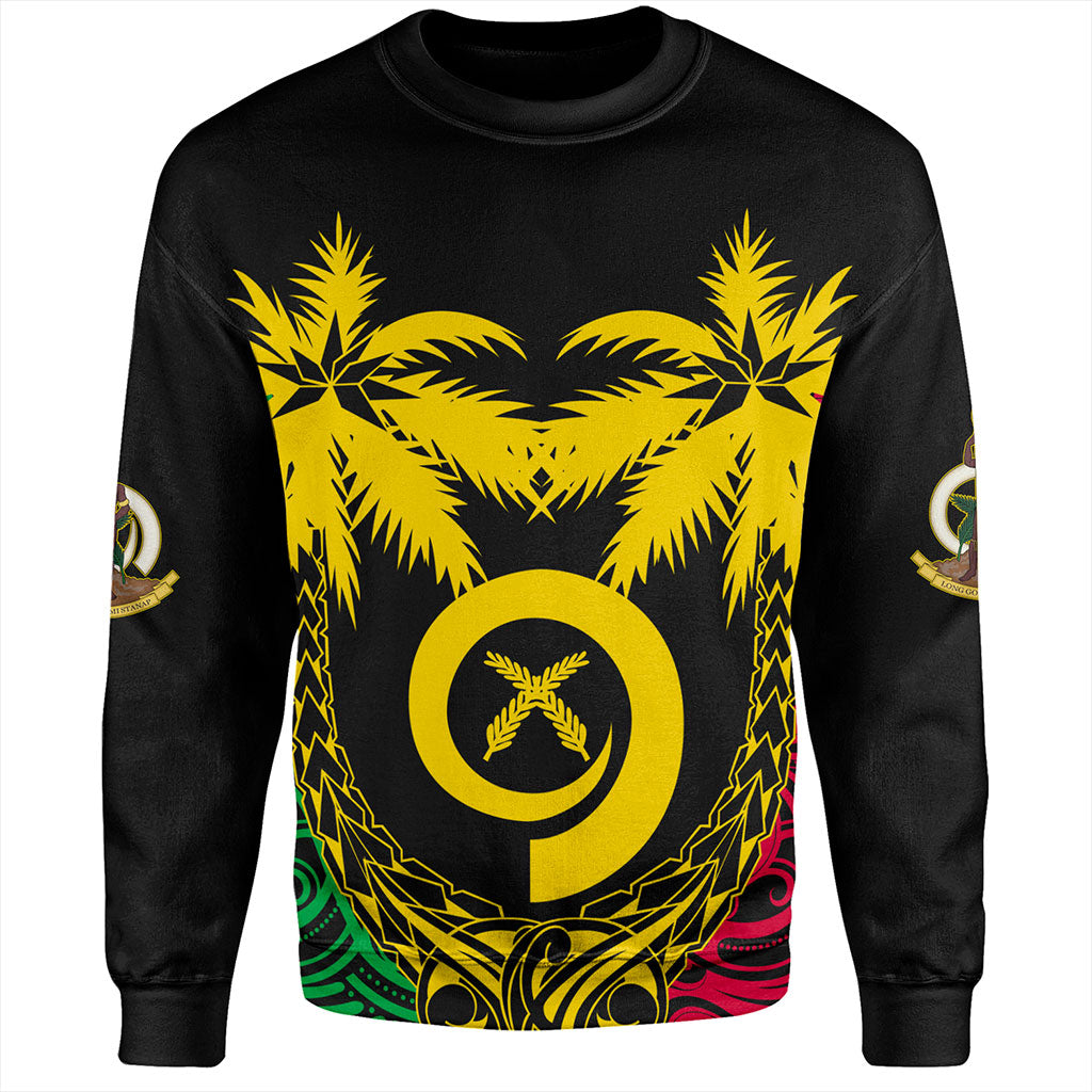 Vanuatu Sweatshirt Tribal Pattern Coconut