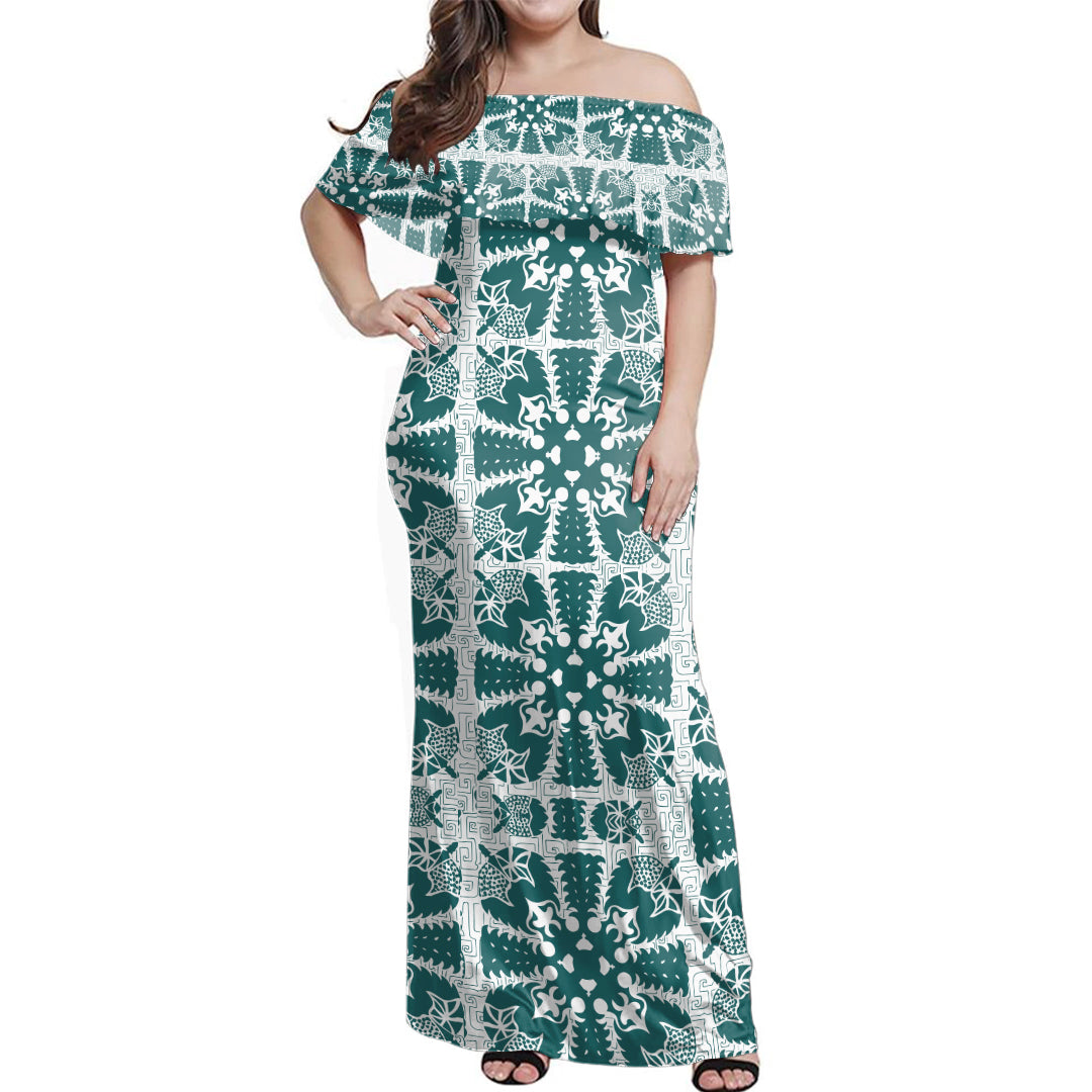 Hawaii Polynesian Combo Dress And Shirt Flower Pacific Island