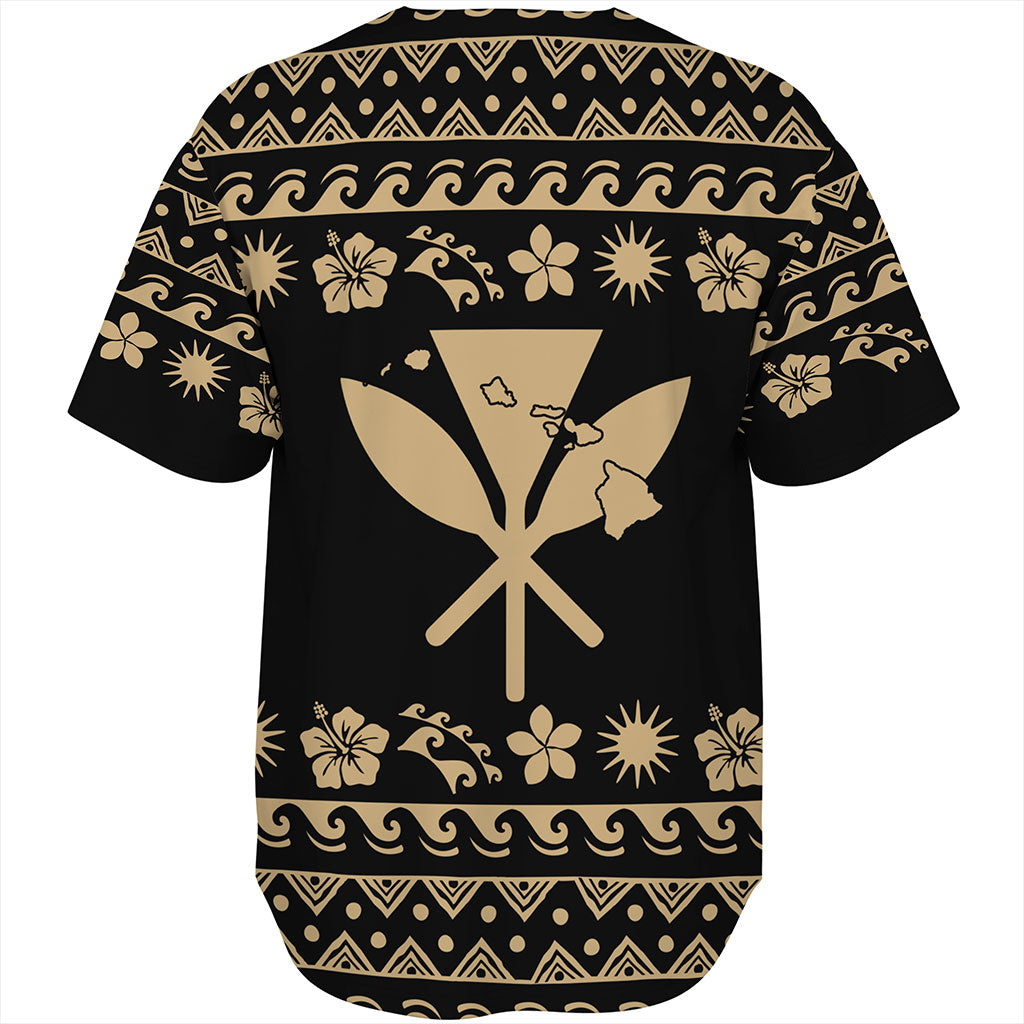 Hawaii Baseball Shirt Kanaka Map Vintage Set Hawaiian Symbols