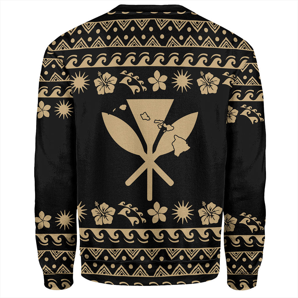 Hawaii Sweatshirt Kanaka Map Vintage Set Hawaiian Symbols